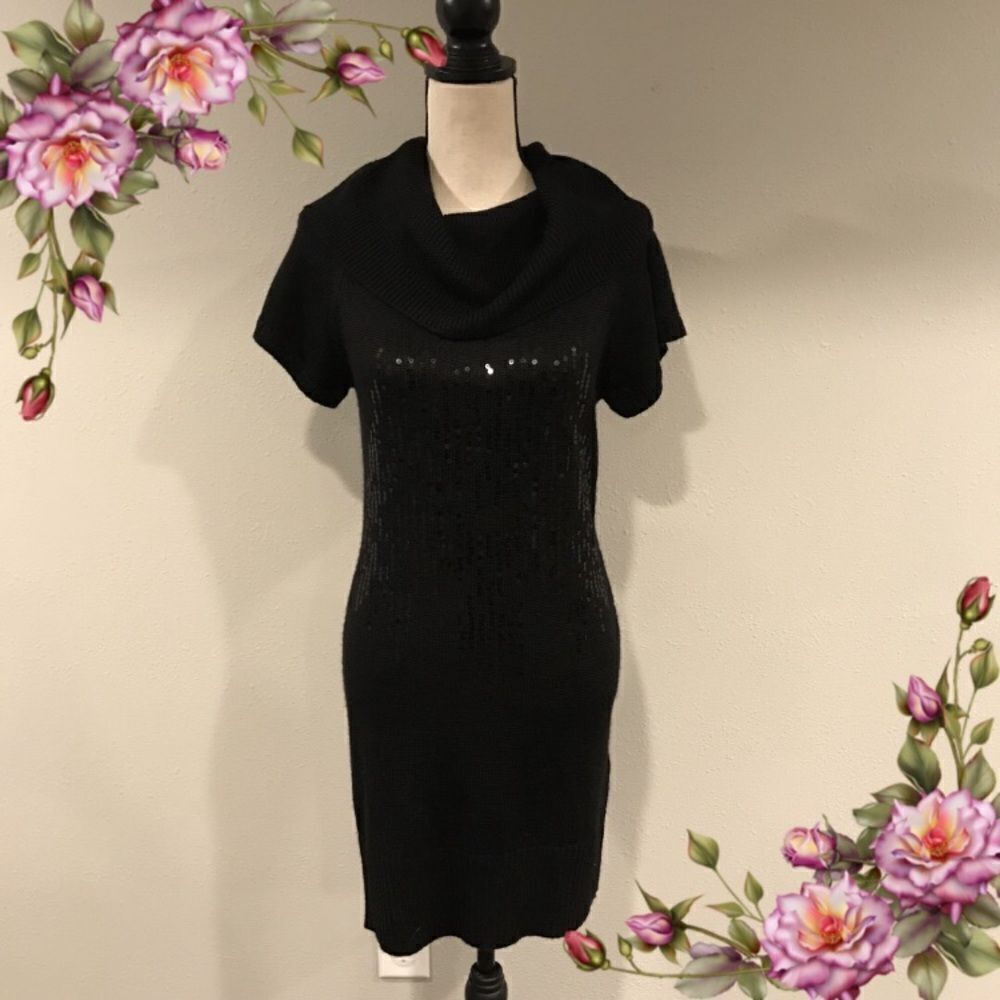 MAKE‎ AN OFFER ;) Cowl neck sequin sweater dress